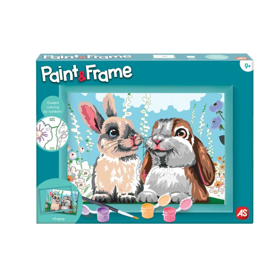AS Company - Paint & Frame Ζωγραφίζω Με Αριθμούς Cute Bunnies Για Ηλικίες 9+ Χρονών