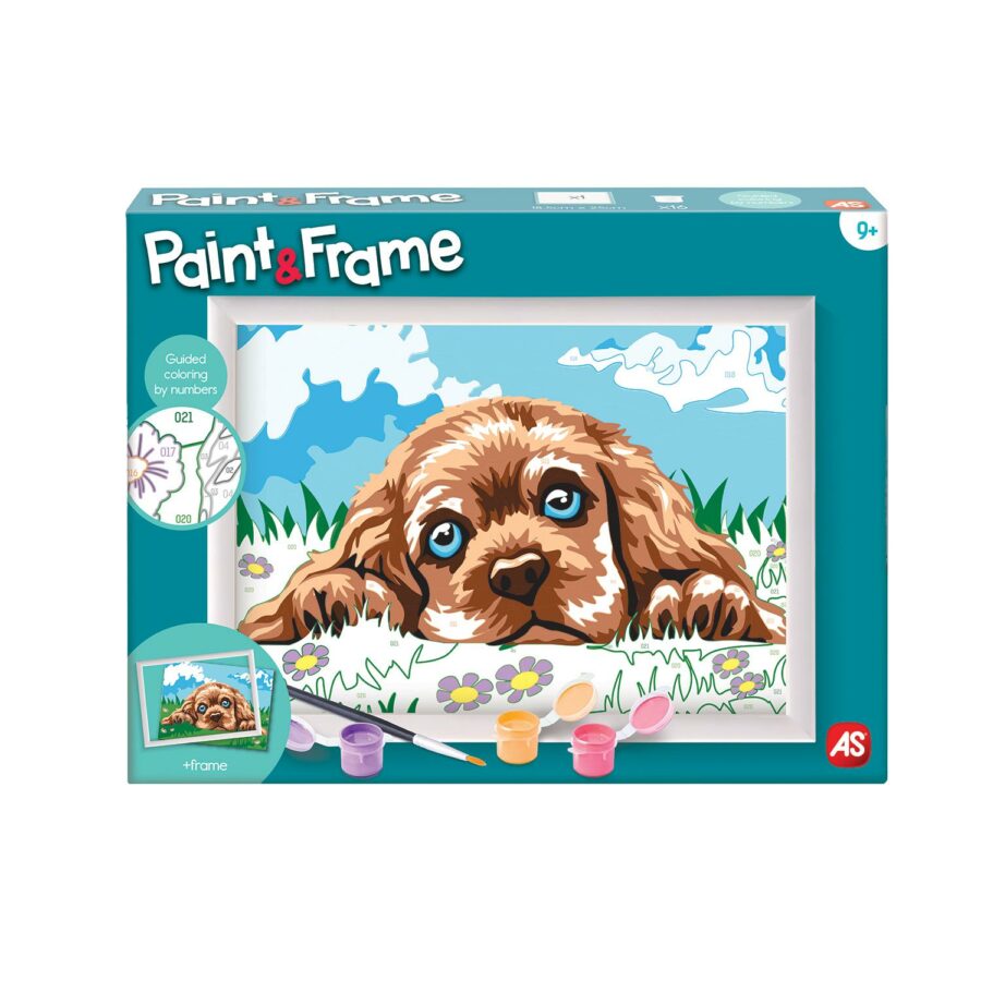 AS Company - Paint & Frame Ζωγραφίζω Με Αριθμούς Loving Puppy Για Ηλικίες 9+ Χρονών