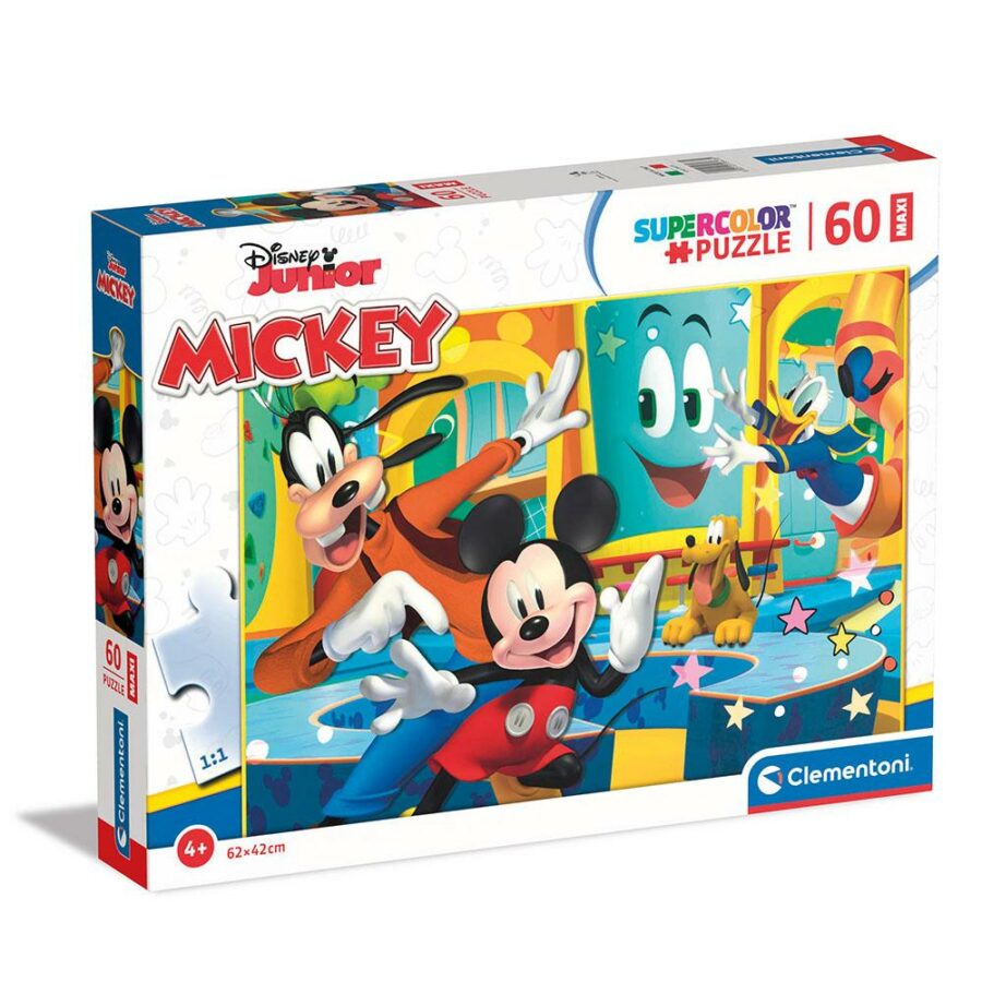 Clementoni - Clementoni Παιδικό Παζλ Maxi Super Color Mickey 60 τμχ
