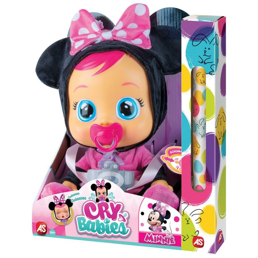 Cry Babies - Λαμπάδα Cry Babies Κλαψουλίνια Disney Minnie - Διαδραστική Κούκλα Ποντικάκι Κλαίει Με Αληθινά Δάκρυα