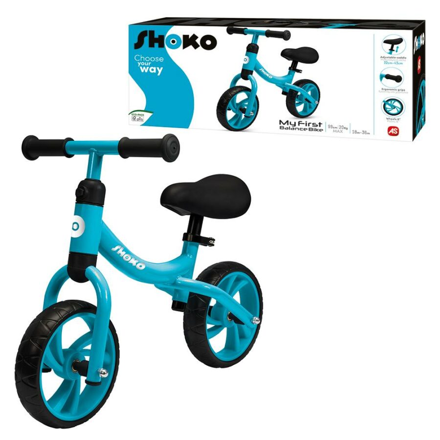 AS Company - Shoko Παιδικό Ποδήλατο Ισορροπίας Σε Μπλε Χρώμα Για Ηλικίες 18-36 Μηνών - εικόνα 2