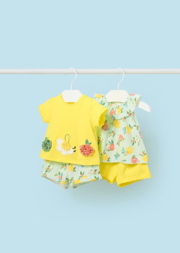mayoral Καλοκαιρινό Βρεφικό Φόρεμα better cotton 24 01832 044 νέκταρ
